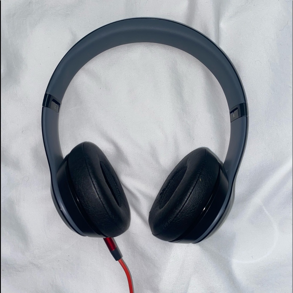 Black and red Beats Solo Headphones.